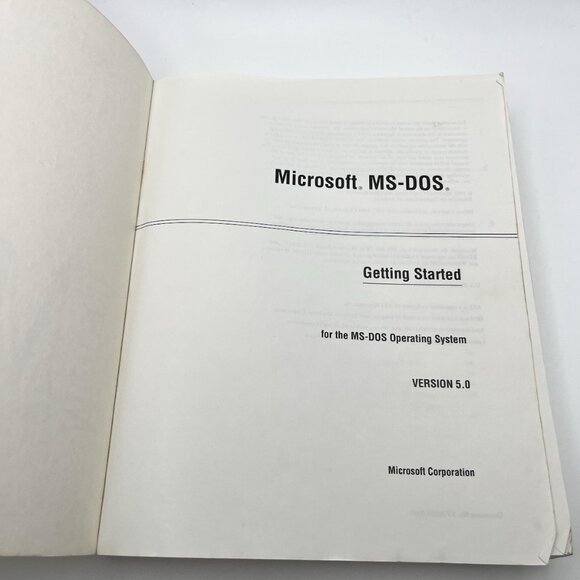 Vintage Microsoft MS-DOS Version 5 Genuine Operating System Manual 1991 NO DISC - Picture 5 of 7